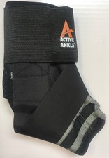 New Active Ankle Excel Ankle Brace, Size Adult M, Black, Fits Either Ankle