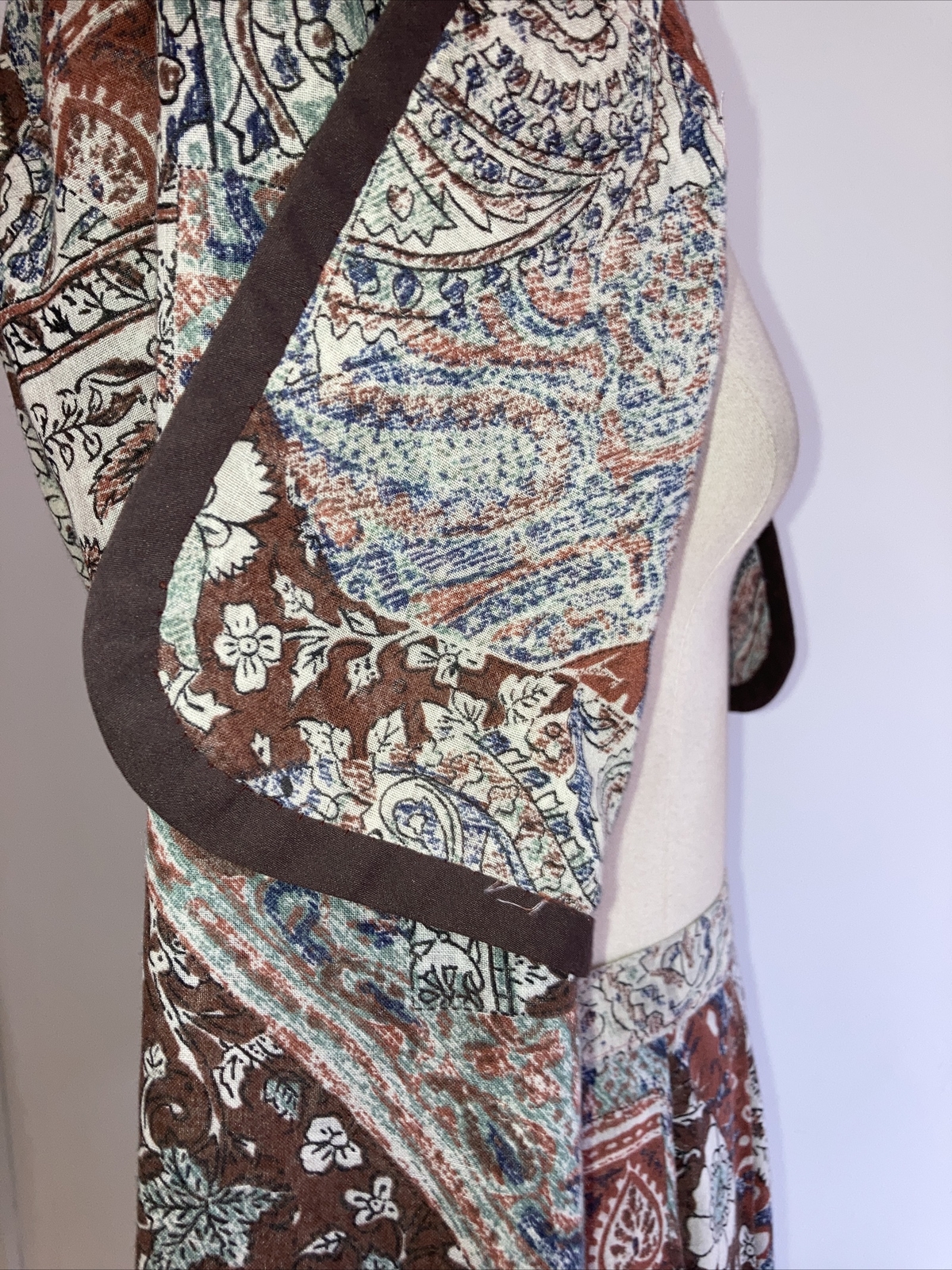 1970s/1980s Vintage Handmade Skirt & Bolero Jacket, Indian Fabric 18" pit to pit 11