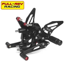 FULL-REV For DUCATI 899 1199 1299 CNC Adjustable Rearset Foot Pegs Footrests