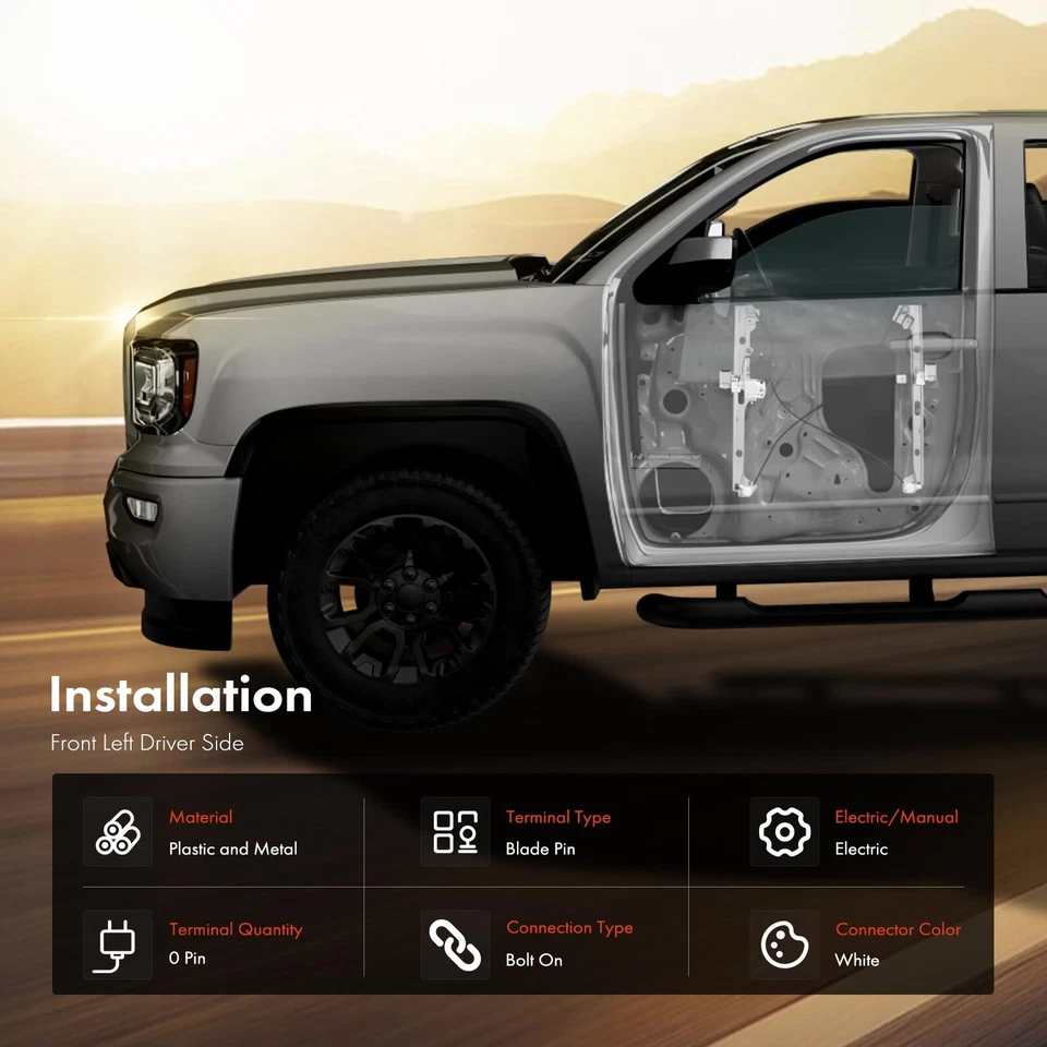 Regulador de ventana eléctrica para Infiniti FX35 FX50 09-12 QX70 14-17 base conductor delantero Foto 3 de 4