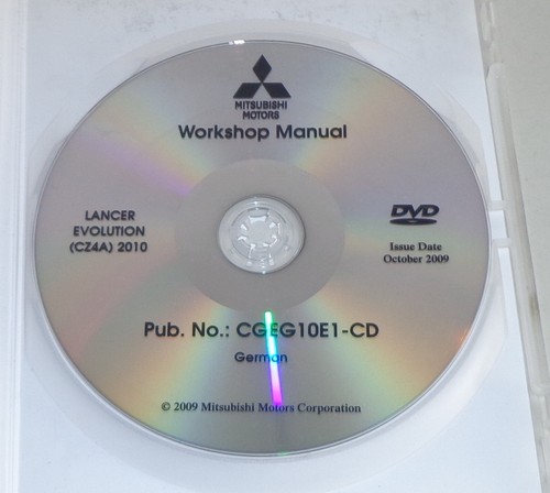 Manual de Taller DVD Mitsubishi Lancer Evolution (CZ4A) Año Fab. 2010-10 / 2009 - Imagen 2 de 2