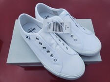 Hurley Chloe White Women's Size 6 Slip-On Canvas Shoes Fashion Sneaker NIB