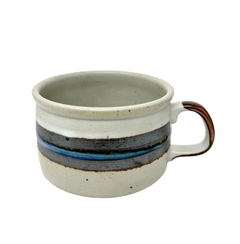 Vintage Otagiri Mug HORIZON Pottery Japan Stoneware Soup Cup Bowl MCM Striped