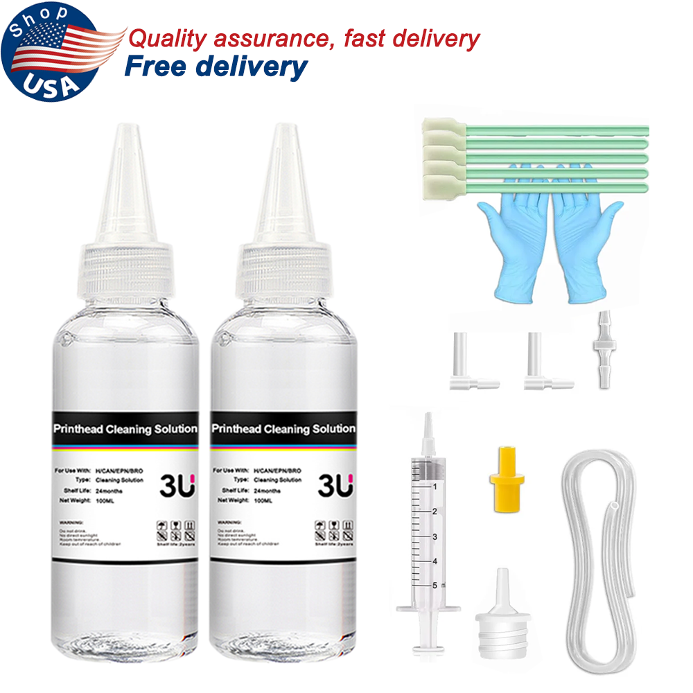 Epson Printer Cleaning Kit 200ML Unlock Print Head Nozzle Cleaner Solution Flush