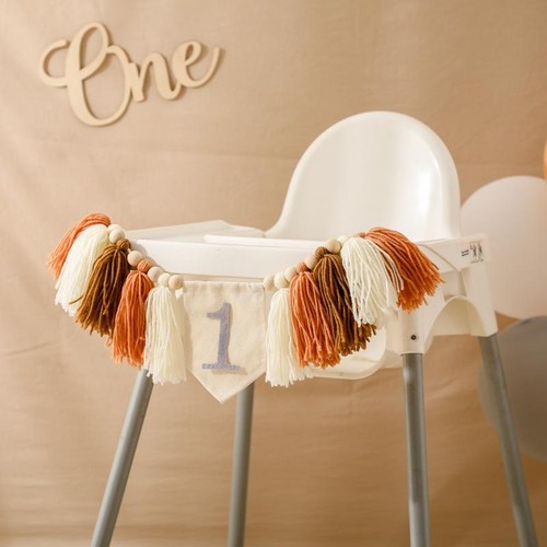 Baby Happy Birthday Party 1-3 Years Old Tassel Banner Newborn Milestone Props - Picture 18 of 29