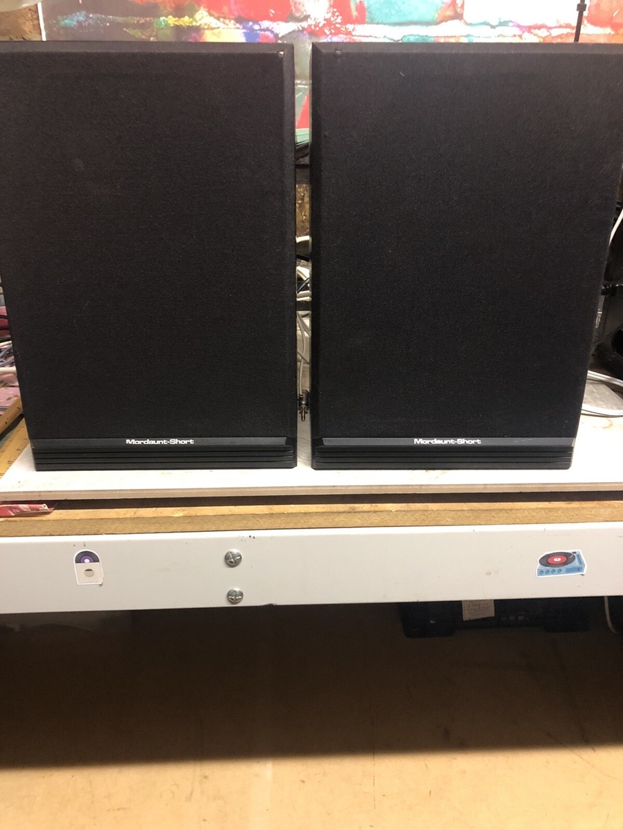 Mordaunt Short MS 15 Small Bookshelf Speakers Black Veneer Working