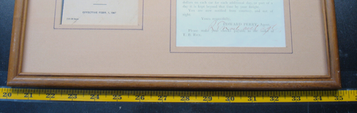 Framed Freight Office Receipt Boston & Albany Railroad & Union Pacific Agreement - Picture 14 of 14