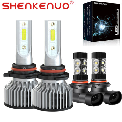 For Oldsmobile Cutlass Ciera 1990 1991 1992-1996 4x LED Headlights High Low Beam
