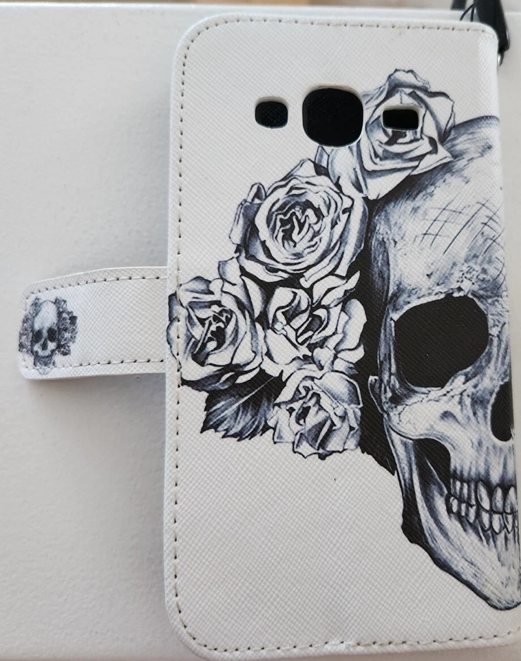 白色三星 Galaxy J3 J4 J6 J7 J8 2018 皮革卡槽手机壳保护套 — 第 4/4 张图片