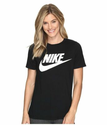 ★★Nike★★ Sportswear Essential LBR T-shirt W Black White Nike Sportswear Essential Short Sleeve T-Shirt Black/White
