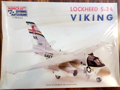 1/72 HASEGAWA / MINICRAFT Lockheed S-3A Viking #1142 NIPW.  Factory Sealed 