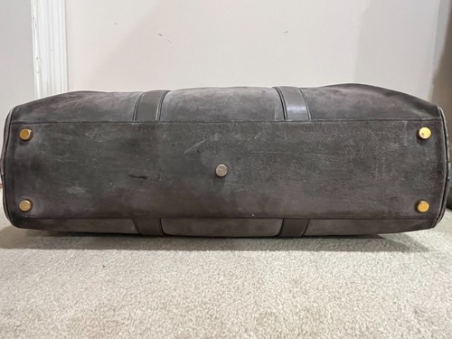 $3160 TOM FORD Buckley Gray Suede Flat Trapeze Briefcase Weekender Overnight Bag - Picture 19 of 23
