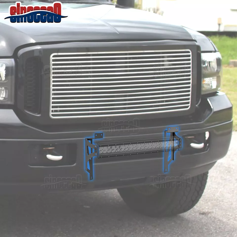 Bumper LED Light Bar Kit For 2005-2006 2007 Ford F250 F350 Super Duty+Mount+Wire - Imagem 2 de 4