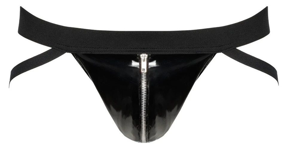 Sexy Lack Jockstrap Herren Unterwäsche Schwarz Fetish Gay Pride BDSM Slave Look - Bild 2 von 4