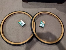 (2) NEW DURO 26X 1.75 BLACK GUM WALL BMX,CRUISER BICYCLES TIRES & TUBES,COMP 3