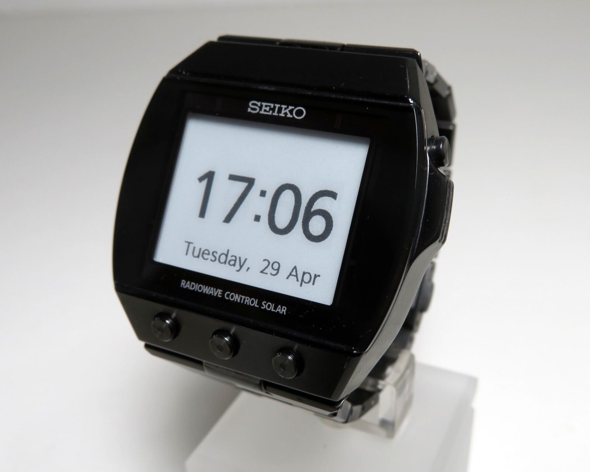 セイコー EPD液晶 SDGA003 ブラックモデル 極美品 内装交換 ブライツ Seiko SDGA003 Brightz Active Matrics EPD Master Series