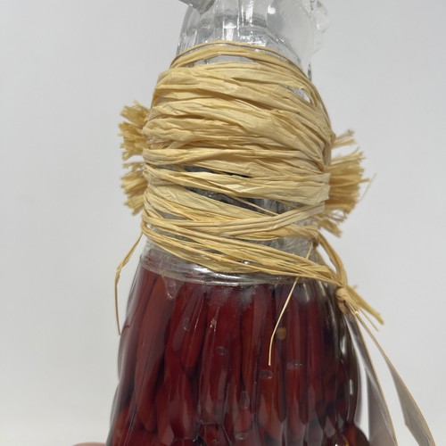 Vtg Art For The Table Chili & Mango Vinegar In Glass Rooster Decanter NEW - Picture 8 of 9