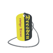 Dog Tag Flag Bunting Dresden Eternal Loyalty Dog Tag Aluminium 30 x 50mm