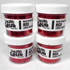 NEW 2 OZ. Jar RED High Temp Glitter .030 Hex Fishing plastisol Soft Plastic Bait