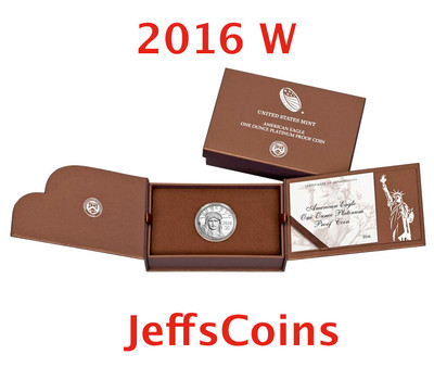 New American Eagle 2016 One Ounce Platinum Proof 99.95% Pure 1 oz