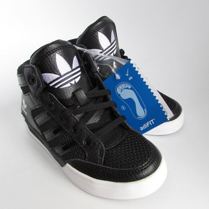 NWT ADIDAS Originals Juniors Hardcourt Hi K Black Shoes Kids D67661 ... ... NWT-ADIDAS-Originals-Juniors-Hardcourt-Hi-K-Black-