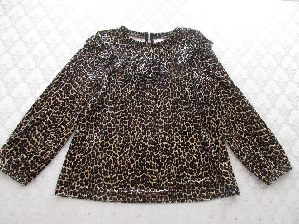Crewcuts Girl's Adorable & Comfy Wild Animal Print Stretch 3/4 Sleeve Top, Sz. 8 - Image 2 of 4