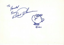David Pruiksma "Animator - Disney" Zeichnung mit Autogramm signed A4 Karteikarte