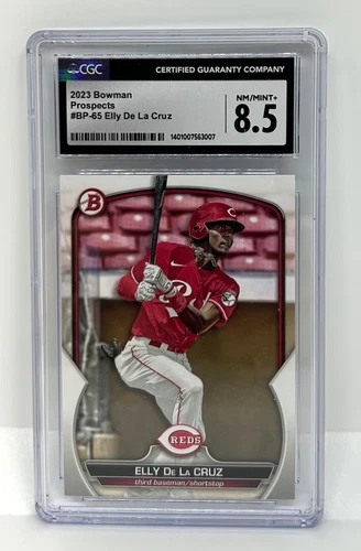 2023 BOWMAN PROSPECTS #BP-65 ELLY DE LA CRUZ CINCINNATI REDS CGC 8.5 NM/MINT+