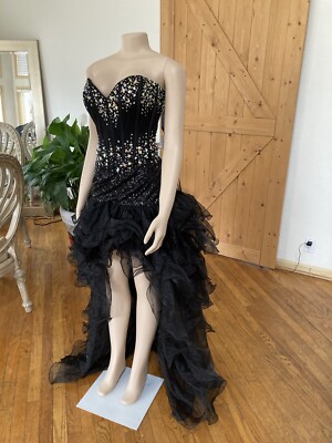 Putros gown sequin and rhinestone bodice and tulle highlow bottom. size 20  NWT | eBay