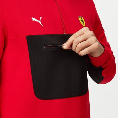 送料無料 新品 PUMA×FERRARI セットアップXL(USサイズL) 黒赤 Lサイズ相当 定価3万250円 新品 プーマ × フェラーリ スウェット 上下
