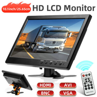 10.1 Zoll LCD Monitor Mini Fernseher Computer Anzeige PC Display BNC/AV/VGA/HDMI