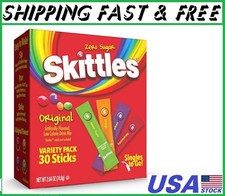 Skittles Singles to Go Drink Mix Variety Pack 30-CT WITH 4 Flavors.