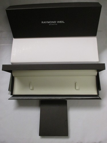 New Raymond Weil Quartz Watch Instructions & Elongated Gift Presentation Box Set - Picture 6 of 12