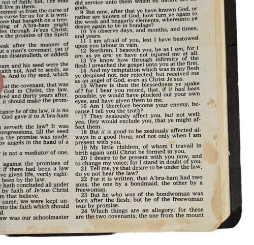 Heilige Bibel KJV Vintage rote Buchstabenausgabe Broadman Holman Wörterbuch Studium hilft - Bild 9 von 11