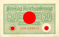 Deutsches Reich Geldschein BANKNOTE - 50 Reichspfennig 1939-1945 Rosenberg: 550
