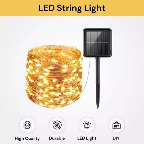 Solar Fairy String Lights 100/200/300 LED Outdoor Garden Christmas Party Decor - Picture 19 of 21