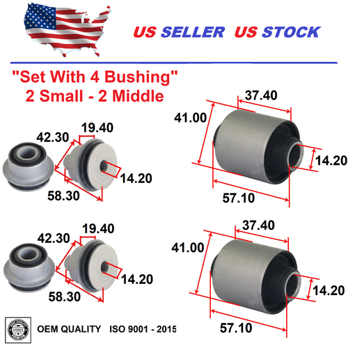 Control Arm Bushing Front For Lexus GS450h 13-18 GS350 13-20 RC350 15-19 Set (4) - Foto 3 di 3