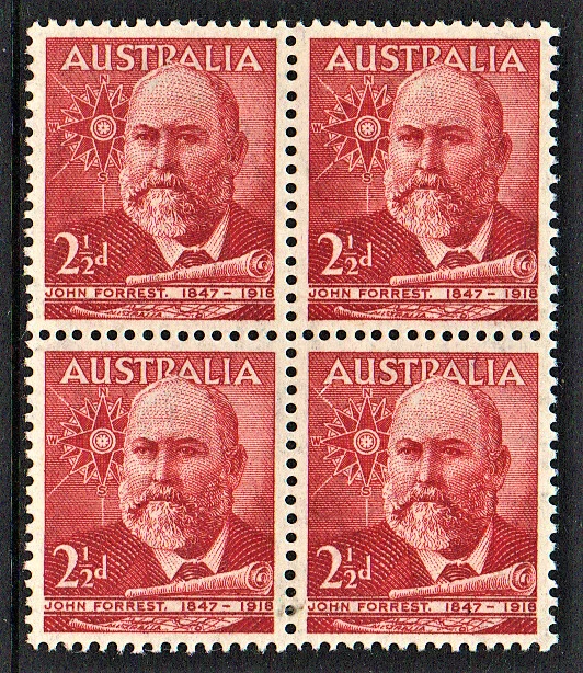 MNH B4 " FAMOUS AUSTRALIANS " Australia 1949, Watermark Crown C of A