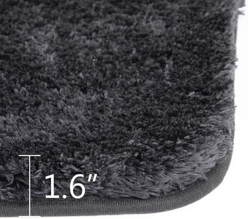 Soft Microfiber Shaggy NonSlip Bath Mat for Bathroom Thick Plush Water Absorbent - Picture 305 of 321