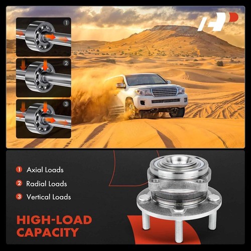 Front Wheel Bearing and Hub Assembly with 5-Lug with Hyundai Santa Fe Kia Sorent - 第 5/6 張圖片