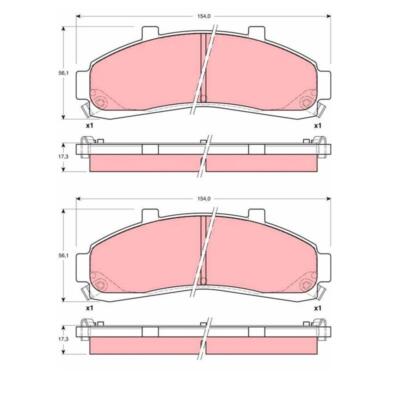 TRW GDB1405 Kit Pastiglie Freno A Disco | Ricambio Auto Di Qualità | Montaggio Facile