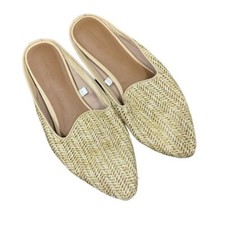 Universal Thread Violet Light Brown Woven Slip On Mules 9