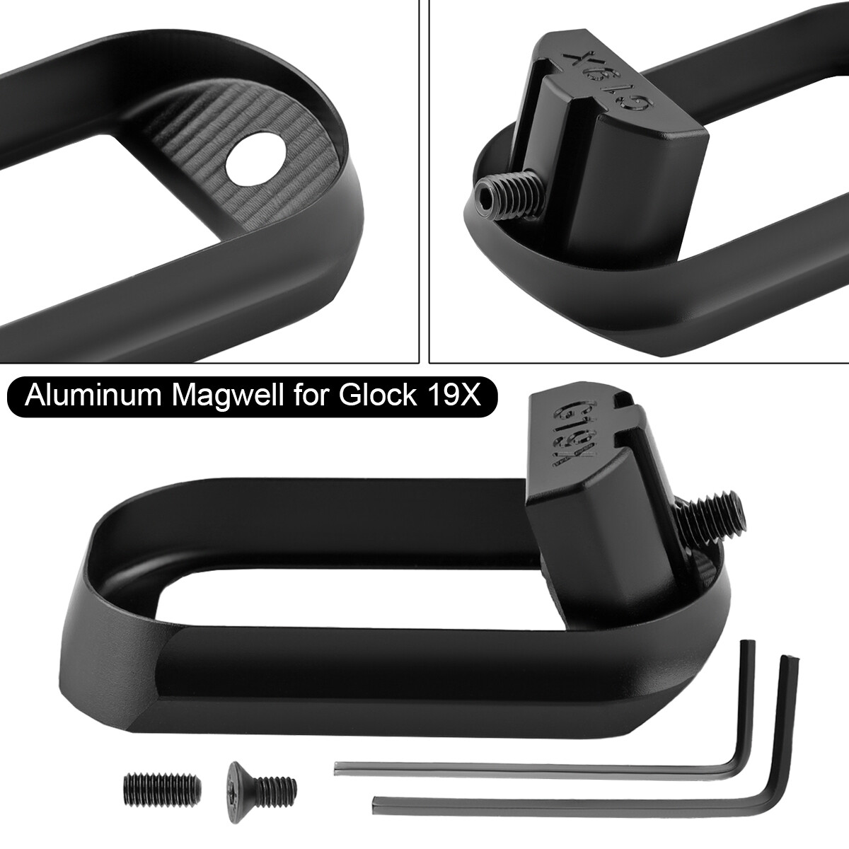 Flared Magwell For Glock 19X Magwell Anodized Aluminum -No