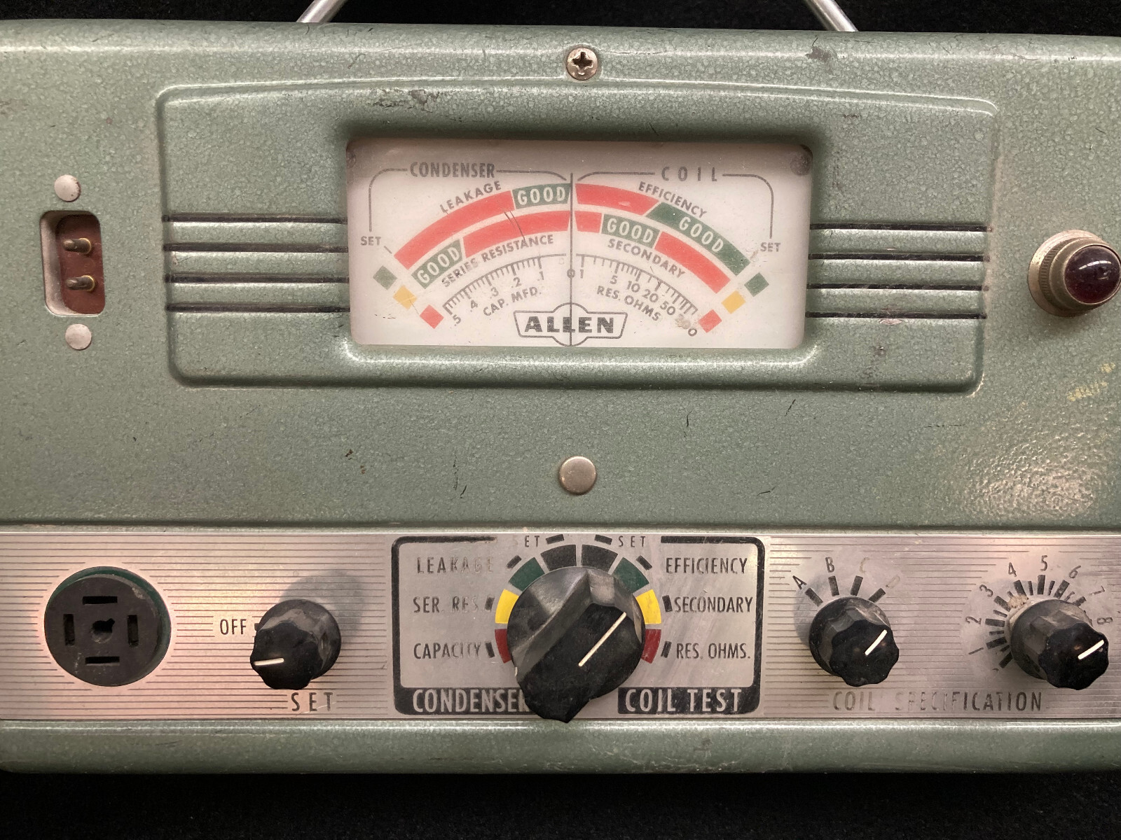 Vintage Allen Electric & Equipment Co. Model E1403 Coil and Condenser