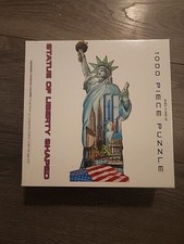 Statue of Liberty Shaped 1000 Piece Jigsaw Puzzle EUC Complete Made in the USA