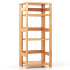 4-Tier Floor Wood Open Shelf Bookcase Bookshelf Storage Organizer Living Room