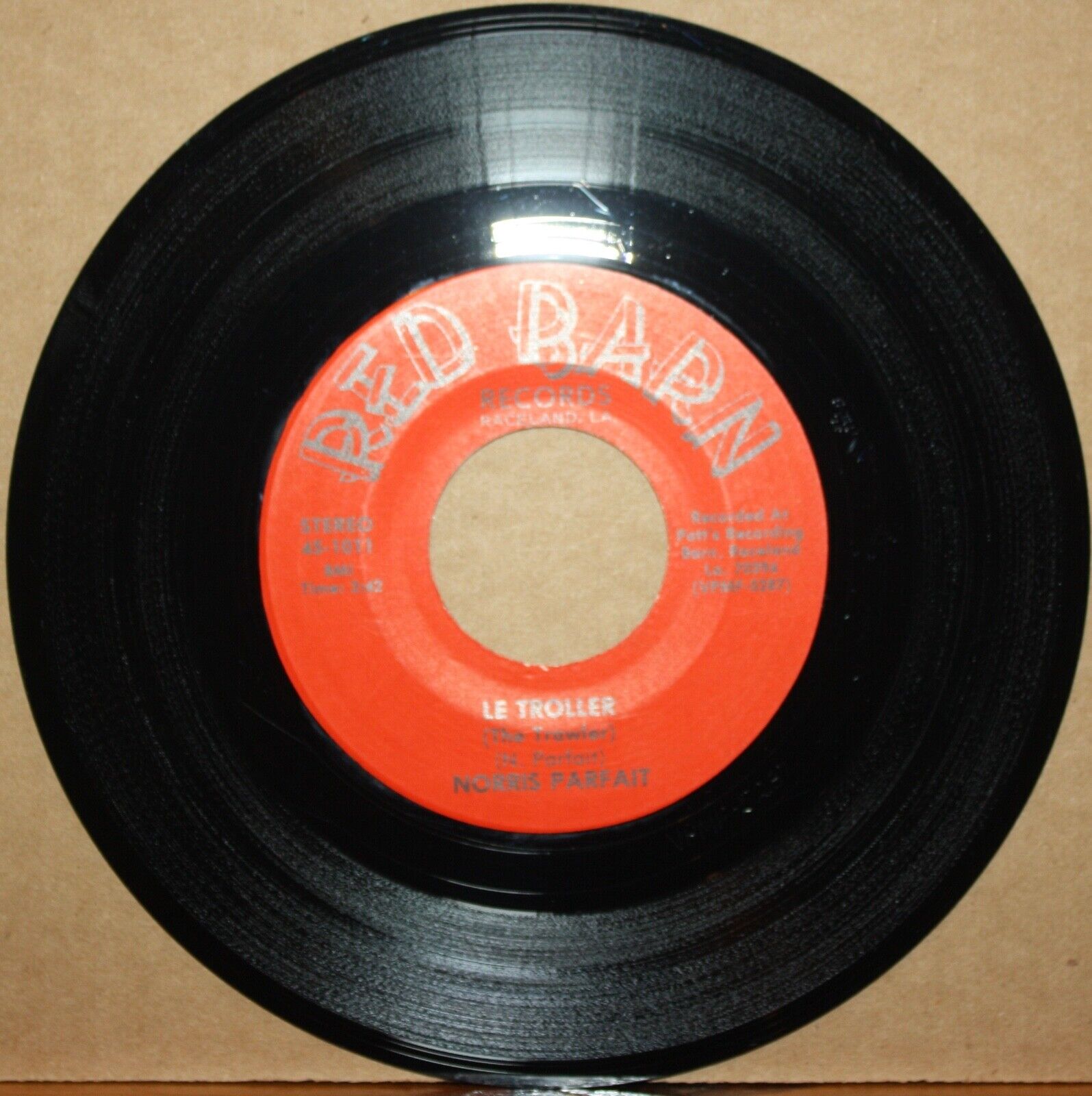 NORRIS PARFAIT **Le Troller** TRO LONTANT Cajun Country 45 on RED BARN 1011