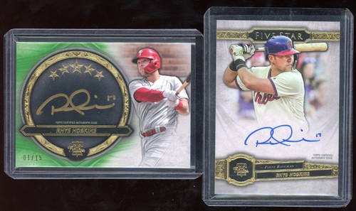 Rhys Hoskins 2021 Topps Five Star Golden Graphs Gold Auto 01/15 & Base SSP Lot - Bild 1 von 2