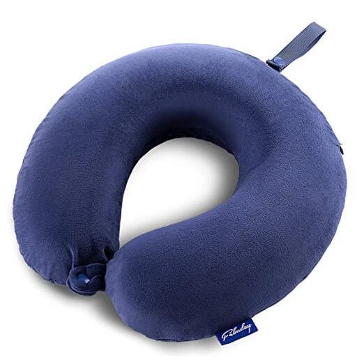 Travel Pillow Memory Foam - Head Neck Support Airplane Pillow for Blue