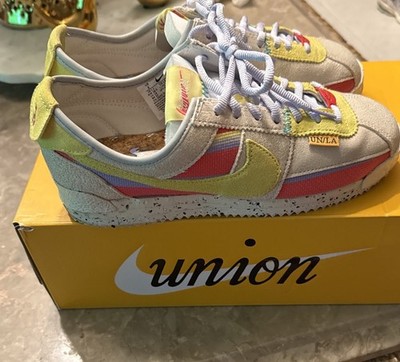 Size men 6- Nike Union LA x Cortez SP Lemon Frost Brown Yellow Suede (DR1413-100